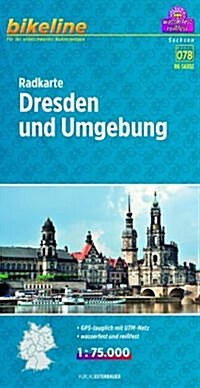 Dresden and Surroundings Cycle Map : BIKERK.DE.SAX02 (Sheet Map, folded)