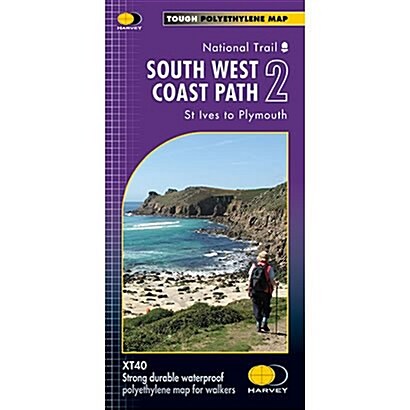 South West Coast Path 2 : St Ives to Plymouth (Sheet Map, folded)
