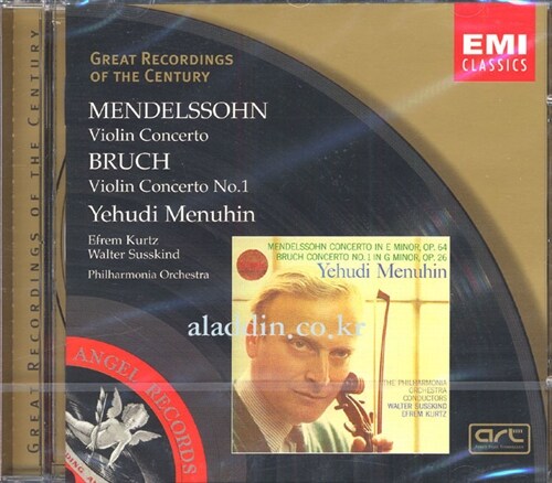 [수입] Felix Mendelssohn / Max Bruch - Violin Concertos : Menuhin / Kurtz / Susskind