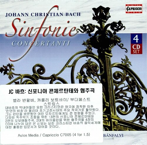 [수입] J.C. 바흐 : 신포니아 콘체르탄테와 협주곡 [4CD]