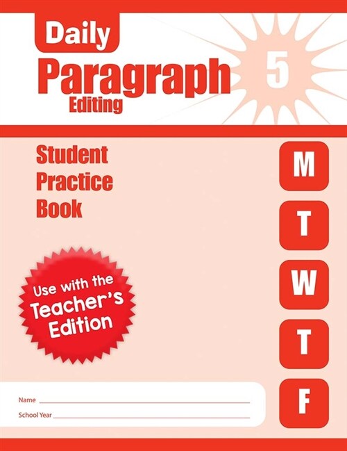 Daily Paragraph Editing, Grade 5 Student Edition Workbook (5-Pack) (Paperback)