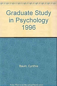 Graduate Study in Psychology 1996 (Paperback)