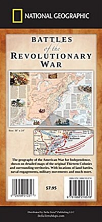 Battles of the Revolutionary War Map (Paperback)