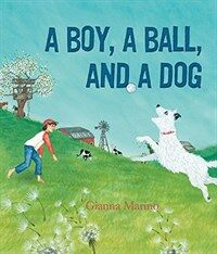 (A) boy, a ball, and a dog