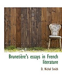 Bruneti Res Essays in French Literature (Paperback)