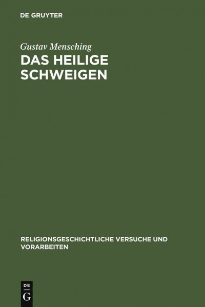 Das heilige Schweigen (Hardcover, Reprint 2012)
