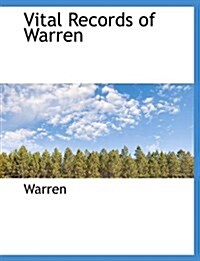 Vital Records of Warren (Hardcover)