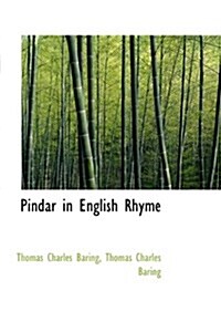 Pindar in English Rhyme (Paperback)