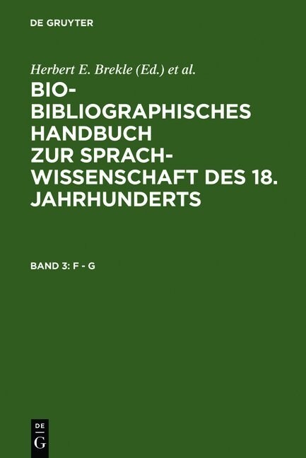 F - G (Hardcover, Reprint 2010)