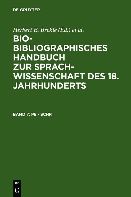 Pe - Schr (Hardcover, Reprint 2010)