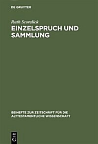 Einzelspruch und Sammlung (Hardcover, Reprint 2012)