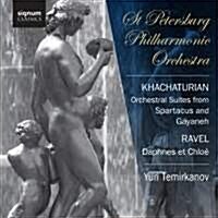 [수입] Yuri Temirkanov - 하차투리안:스파르타쿠스, 가야네 모음곡 & 라벨: 다프니스와 클로에 (Khachaturian: Spartacus Suite,Gayane Suite & Ravel: Daphnis Et Chloe)(CD)
