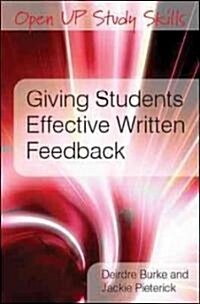 Giving Students Effective Written Feedback (Paperback)