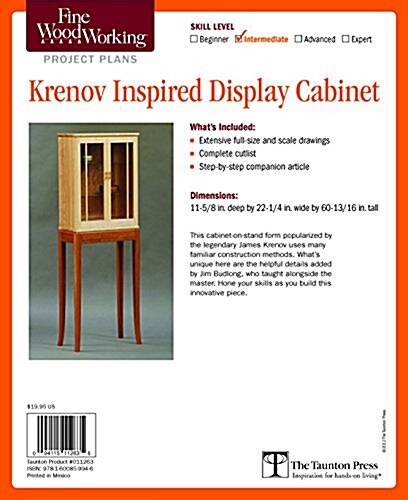 Fine Woodworkings Krenov Inspired Display Cabinet Plan (Paperback)