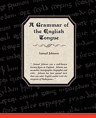 A Grammar of the English Tongue (Paperback)