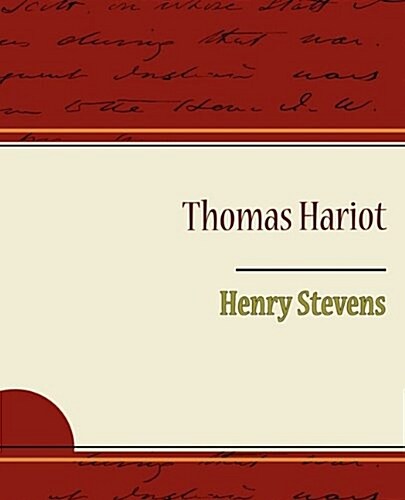 Thomas Hariot (Paperback)