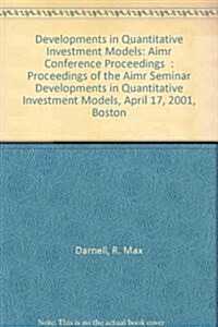 Developments in Quantitative Investment Models (Paperback)