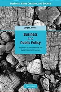 Business and Public Policy : Responses to Environmental and Social Protection Processes (Hardcover)