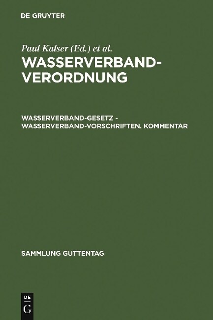 Wasserverbandverordnung (Hardcover, 3)