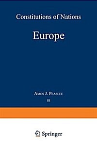 Volume III Europe: Constitutions of Nations (Hardcover, 3)