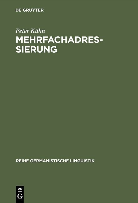 Mehrfachadressierung (Hardcover, Reprint 2013)