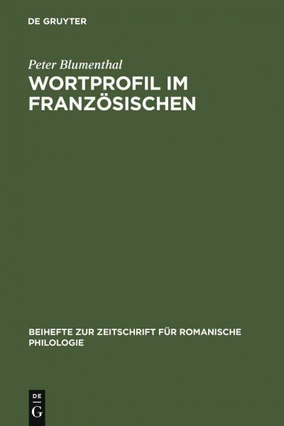 Wortprofil Im Franz?ischen (Hardcover)