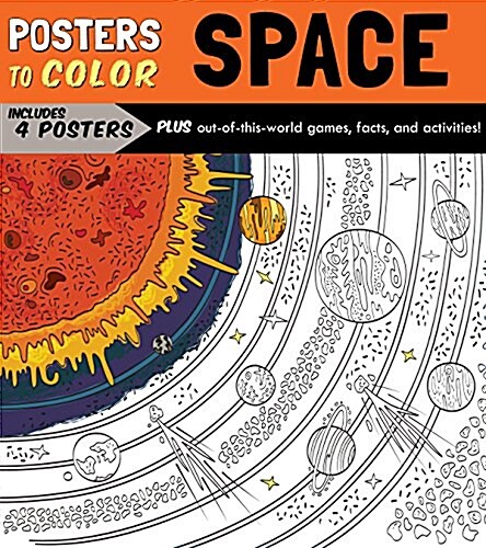Posters to Color: Space (Paperback)