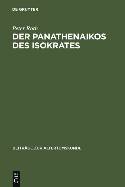 Der Panathenaikos des Isokrates (Hardcover)