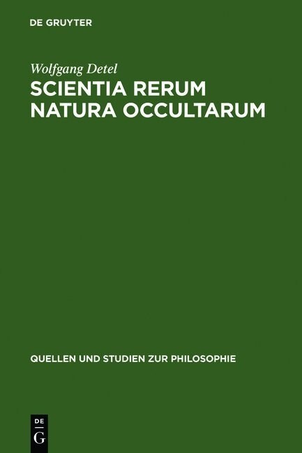 Scientia Rerum Natura Occultarum (Hardcover, Aufl)