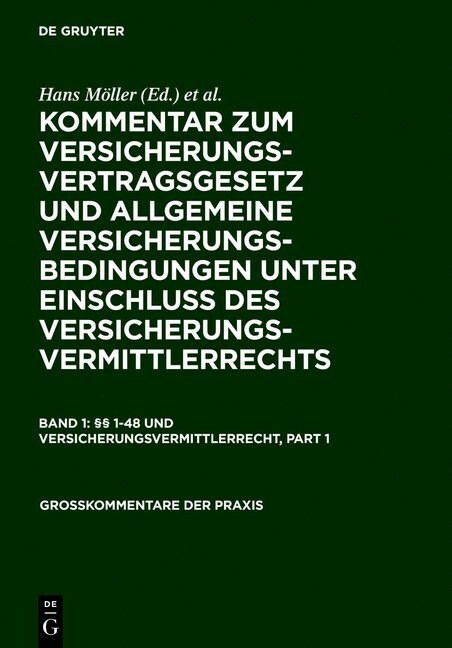 1-48 Und Versicherungsvermittlerrecht (Hardcover, 8, 8., Reprint 201)