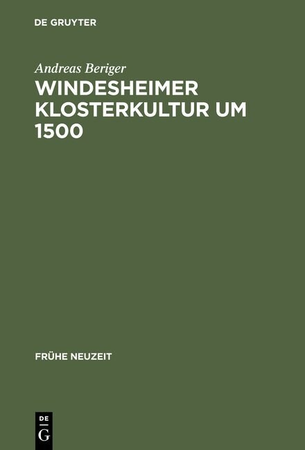 Windesheimer Klosterkultur Um 1500 (Hardcover, Reprint 2012)