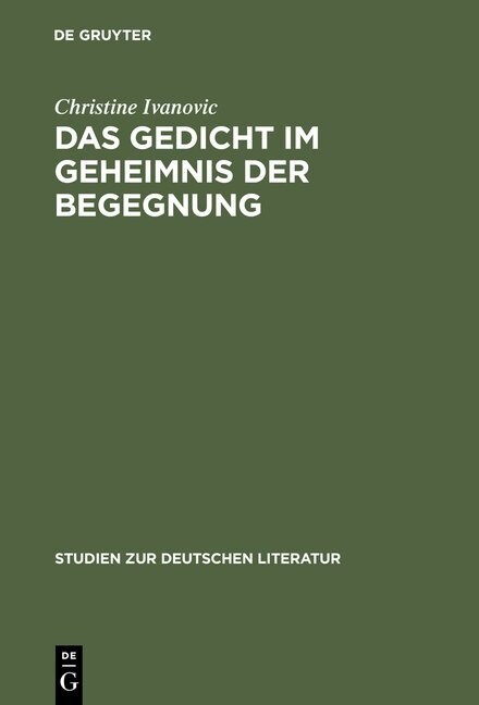 Das Gedicht im Geheimnis der Begegnung (Hardcover, Reprint 2012)