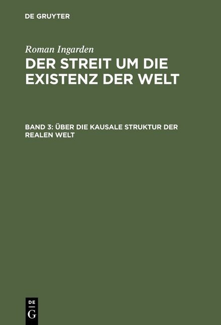 ?er die kausale Struktur der realen Welt (Hardcover, Reprint 2012)