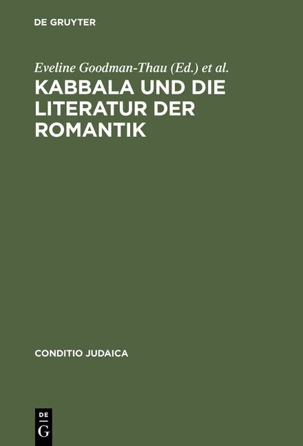 Kabbala Und Die Literatur Der Romantik (Hardcover, Reprint 2012)