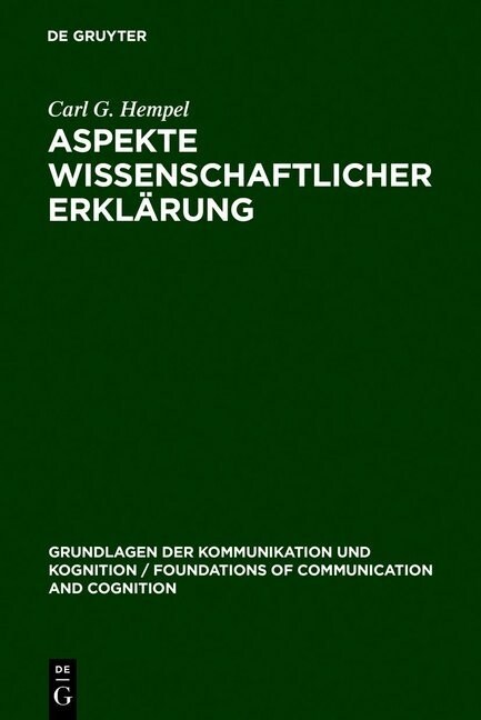 Aspekte Wissenschaftlicher Erkl?ung (Hardcover, Reprint 2012)