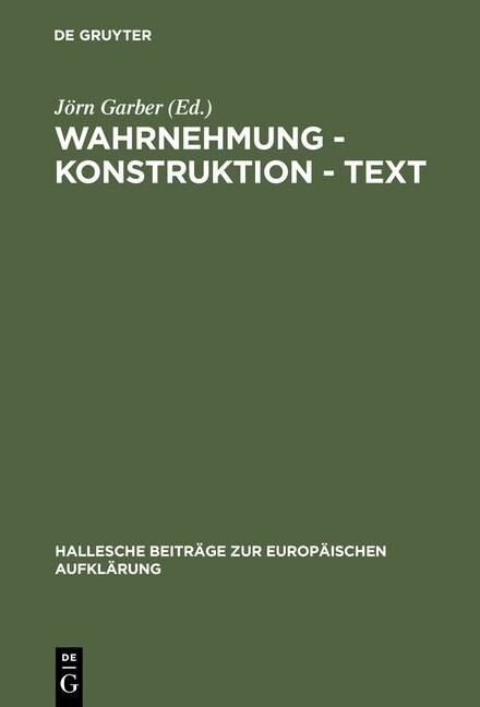 Wahrnehmung - Konstruktion - Text (Hardcover, Reprint 2013)