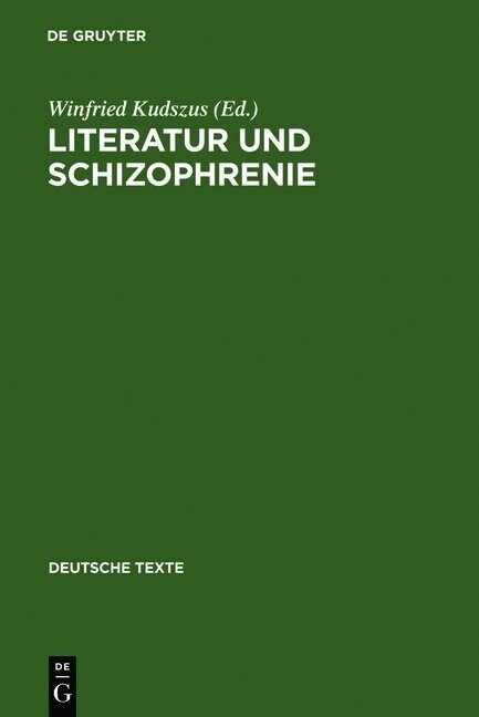 Literatur Und Schizophrenie (Hardcover)