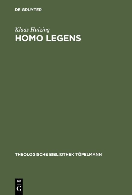 Homo Legens (Hardcover, Reprint 2013)