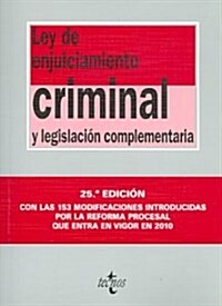 Ley de enjuiciamiento criminal y legislacion complementaria / Criminal Procedure Act and Complementary Legislation (Paperback, POC)