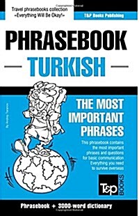 English-Turkish Phrasebook and 3000-Word Vocabulary (Paperback)