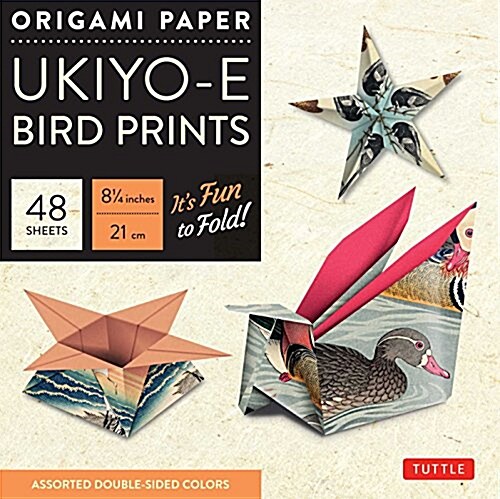 Origami Paper - Ukiyo-E Bird Prints - 8 1/4 - 48 Sheets: Tuttle Origami Paper: High-Quality Origami Sheets Printed with 8 Different Designs: Instruct (Loose Leaf, Edition, Origam)