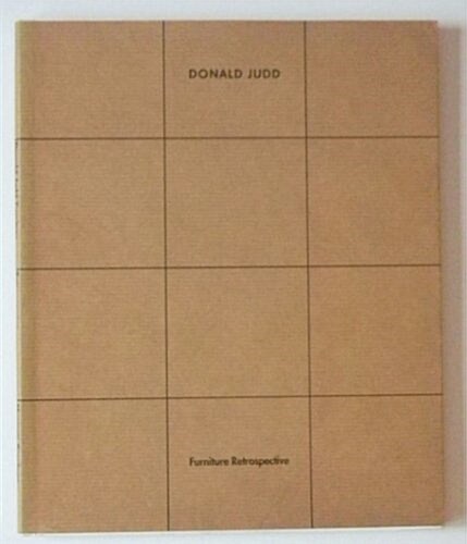 Donald Judd Furniture: Retrospective (Paperback)