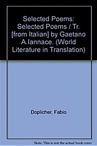 POETRY FABIO DOPLICHR (World Literature in Translation) (Hardcover, 0)