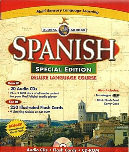 Global Access Spanish: Deluxe Language Course [With Flash Cards and DVD-ROM and Carrying Case] (Audio CD)
