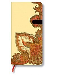 Lyon Florals Swirling Peacock Ivory Slim Lined (Stationery)