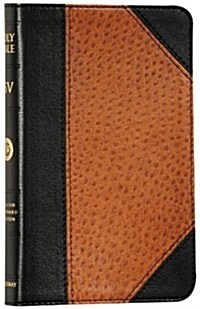 ESV Compact Bible, Trutone, Black/Ostrich, Portfolio Design, Red Letter Text (Paperback, Compact)