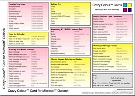 Crazy Colour Quick Reference Card for Microsoft Outlook (Misc. Supplies)