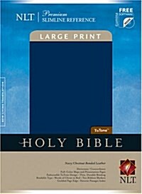 Holy Bible: New Living Translation, TuTone Navy/Chestnut Bonded Leather Premium Slimline Reference (Book only) (Bonded Leather, 2nd)