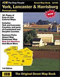 York/Lancaster/Harrisburg, Pa Atlas: Street Map Book (Spiral-bound)