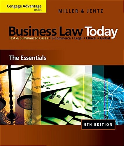 Bundle: Cengage Advantage Books: Business Law Today: The Essentials, 9th + WebTutor(TM) on Blackboard 1-Semester Printed Access Card (Paperback, 9)